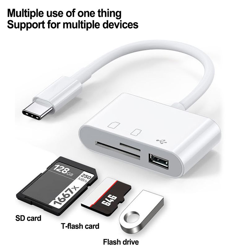 3 in 1 Reader TF Kamera SD Speicherkarte Typ-C USB Konvertierungskopf OTG Adapter für Samsung Huawei Xiaomi_voghion.com
