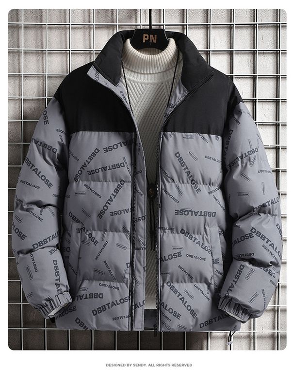 Herren-Winterjacke im koreanischen Stil aus Baumwolle – Stehkragen, lockerer Schnitt | Vintage-Streetwear aus Hongkong | Verdicktes Unisex-Design_voghion.com