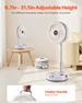 10 Inch Foldable Rechargeable Oscillating Fan 3 In 1 Remote 9 Speeds_voghion.com