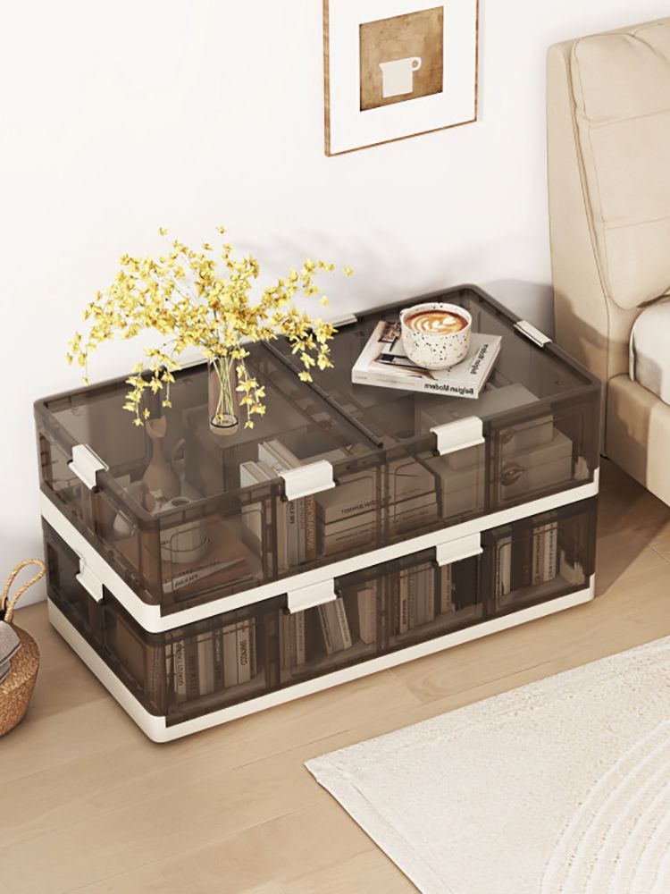 2 Pack Stackable Storage Containers Rolling Plastic Storage Bins_voghion.com