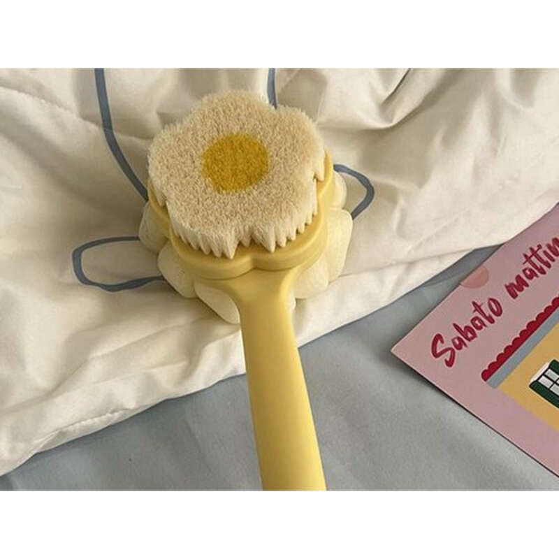 Dopamin-Bürste mit langem Griff ~ Home Flower Badebürste Füße 3-in-1 Reiben Rücken Artefakt Peeling_voghion.com
