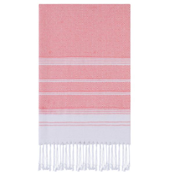 Diamond Checkered Non Sand Turkish Beach Towel Cotton Tassel Bath Towel Turkish Towel Beach Sunscreen Shawl_voghion.com