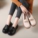 new Spring And Summer Women's Thick Bottom Lace-up Single Shoes Spring And Autumn Hundred With British Small Leather Shoeses_voghion.com