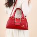 Women's New Single Shoulder Soft Crossbody Middle-aged Mom Patent Leather Handbag Boston Bag_voghion.com