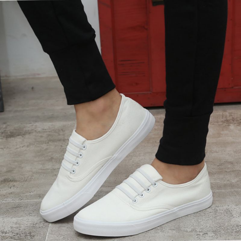 Lazy Men's Casual Black Breathable Summer Cloth Shoes_voghion.com