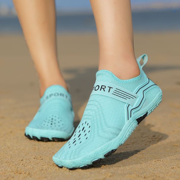 Unisex Quick-Dry Water Shoes With Adjustable Hook & Loop Strap - Breathable Mesh For Beach, Surfing & Hiking | Anti-Slip Rubber Sole_voghion.com