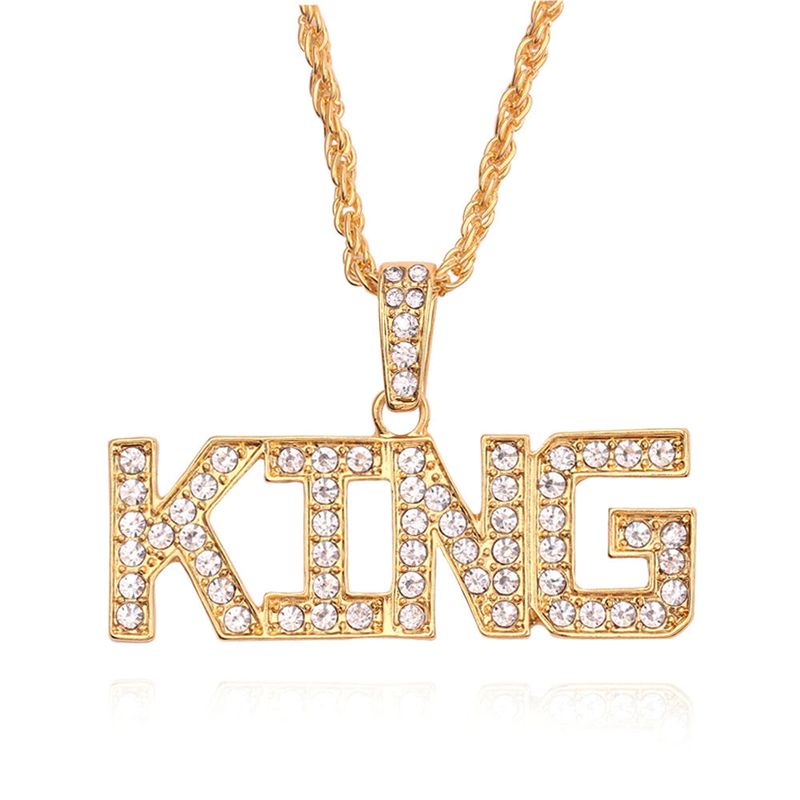 Collane a catena con numeri e lettere retrò, collana hip hop con ciondolo, accessori di personalità_voghion.com