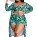 Women's Long printed blouse with drawstring bra and high waisted boxer briefs for women_voghion.com