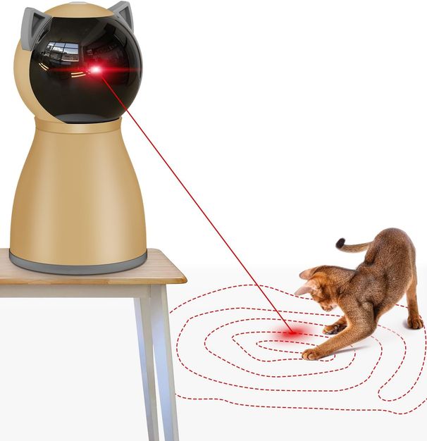 Interactive Cat Laser Toy Automatic For Indoor Cats,Real Random Trajectory Rechargeable Laser Cat Toys For Indoor Cats/Kittens/Dogs_voghion.com