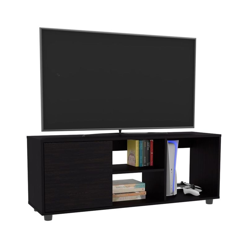 Penndel Tv Stand, 1 Door, 4 Shelves, 55' TV Capacity_voghion.com