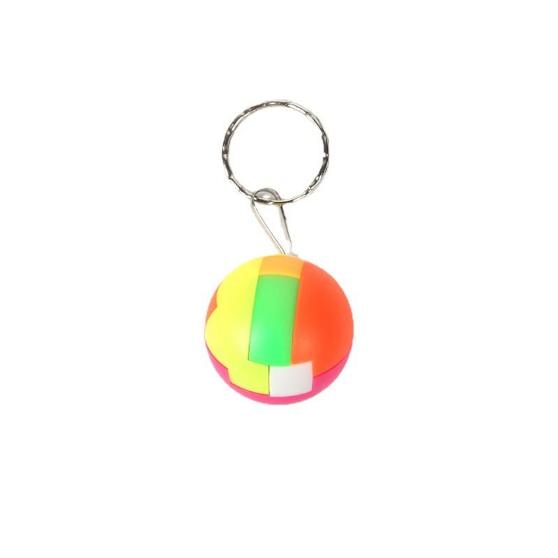 Kongming Puzzle Building Blocks DIY Assembly Children's Toy Luban Lock Rubik's Cube Ball Keychain_voghion.com