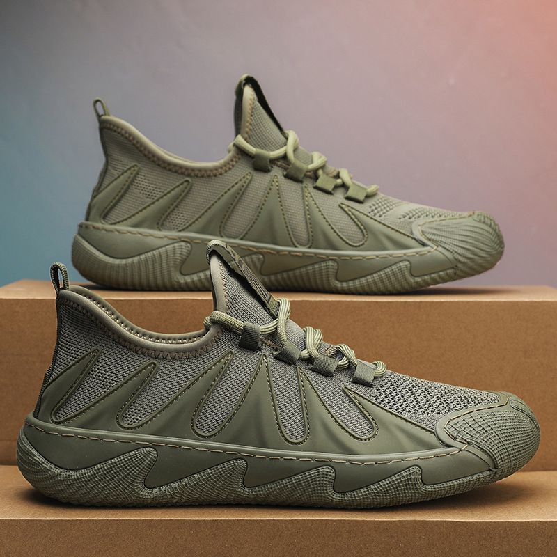 Herr som andas tunn mesh deodorant löpning sport fritid mesh skor herr svarta jobb och kontor trendiga skor_voghion.com