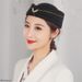Hot Sale Elegant Stewardess Uniform Hats Wool Felt Berets Hat Cosplay Costume Role Play Prop for Women Fedoras Airline Formal Cap_voghion.com