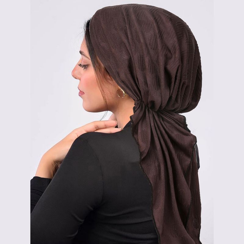new round bubble arc tail hat Muslim Baotou hat milk silk pullover airplane hat_voghion.com