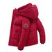 Giacca invernale casual da uomo - Cappotto slim fit in cotone tecnico con cappuccio e cerniera frontale, impermeabile (nero, bordeaux)_voghion.com