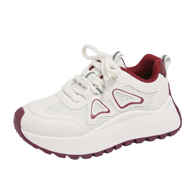 Zapatillas deportivas informales para correr con suela gruesa y suela gruesa para mujer, versión coreana, primavera 2025_voghion.com