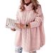 Oversized Batwing Sleeve Knit Top – Plus Size Women’s Tunic Sweater With Shawl Collar_voghion.com