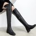 2024 koreanischen Stil Abnehmen Overknee für Frauen Low Heel Wide Leg Winter dünne Samt High Tube Reitstiefel braun_voghion.com