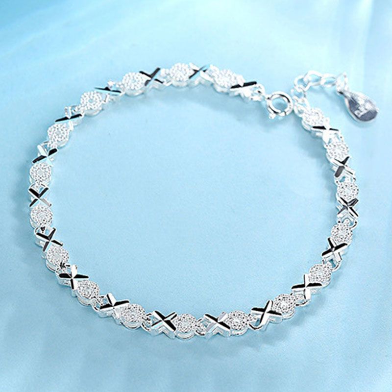 Stempel VENUS Sier Kleur Hart Liefde Armband voor Vrouwen Meisje Eenvoudige Mode Glinsterende Sieraden Verjaardagscadeau_voghion.com