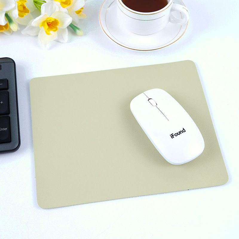 Leather Solid Color Simple Non-Slip Mouse Pad Laptop Desk Mat Gaming Pattern_voghion.com