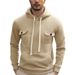 Robuster Kapuzenpullover für Herren, ideal für Herbst und Winter, Arbeitskleidung, Fleece-Sweatshirt mit mehreren Taschen, langärmelige Jacke_voghion.com