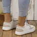 Chaussures de sport décontractées en cuir PU pour femmes, baskets tendance à talon plat, antidérapantes, de tennis, d'extérieur, à plateforme_voghion.com