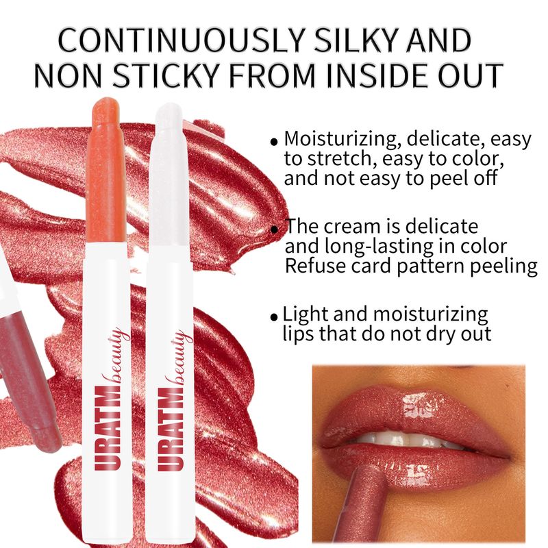 Lipstick Cosmetics Zeskleurige doorschijnende, glanzende lippenstift met fijne glans, hydraterende, waterdichte, niet-vervagende lipgloss_voghion.com