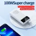 Przenośny powerbank o dużej pojemności 50000 mAh, 100 W, superszybkie ładowanie, cyfrowy wyświetlacz LED, powerbank do iPhone'a, Samsunga,_voghion.com