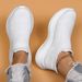 Plus Size Women's Breathable Sock Sneakers Slip-On Lazy Shoes_voghion.com