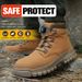 New Fashion 2024 Waterproof Security Work Safety Protective Leather Boots Anti-smash Anti-puncture Industrial Shoes_voghion.com