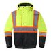 PYOTROS High Visibility Jackets Men, Waterproof Safety Pockets, Reflective Bomber Jacket With Black Bottom, Hi Vis_voghion.com