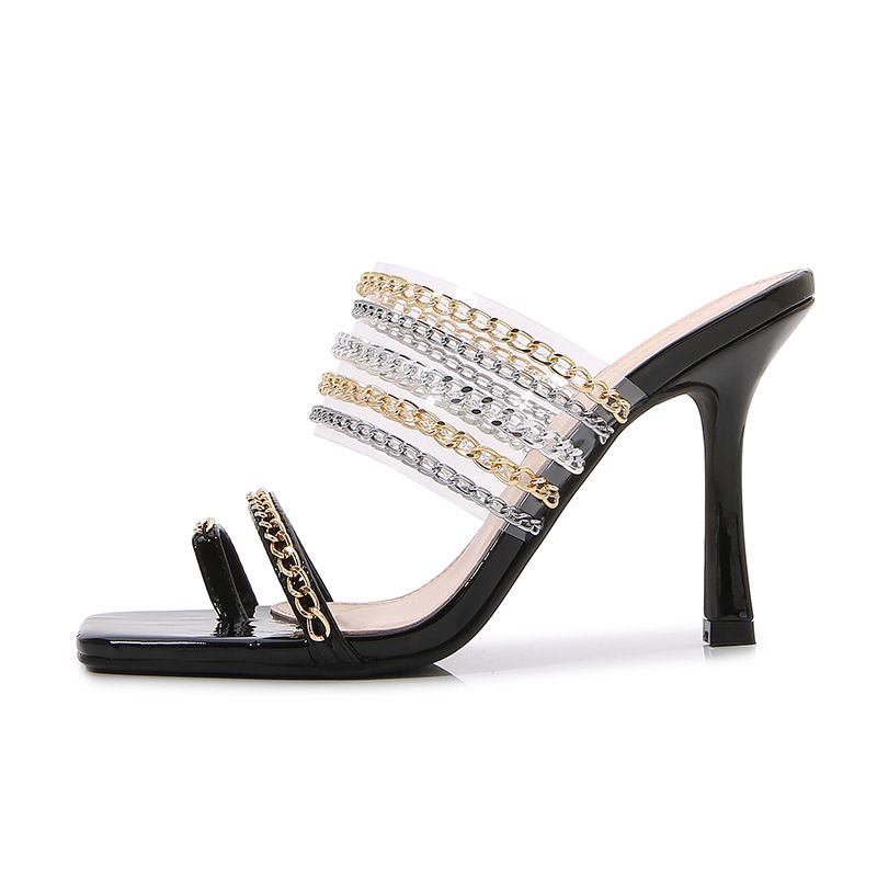 New fashion chain toe-up sandals_voghion.com