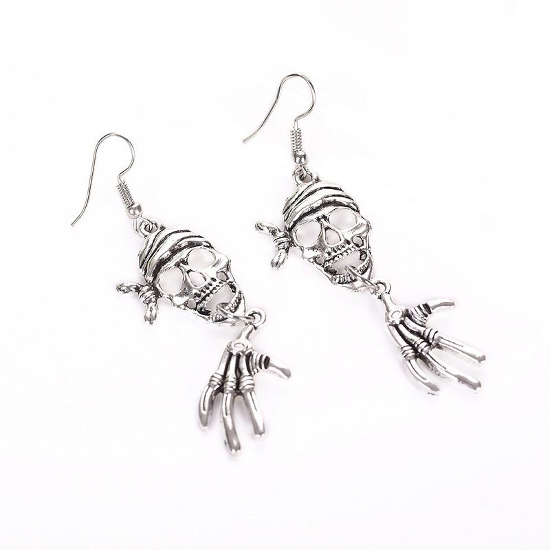 Women's Earrings Punk Skull Earrings Men And Women Cool Jewelry Hip Hop Earrings Retro Rock Skull Earrings_voghion.com