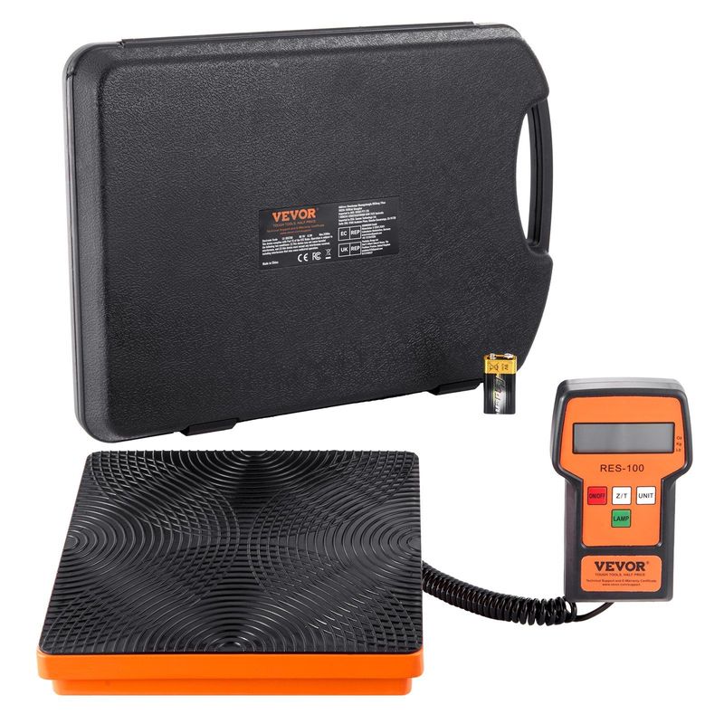 VEVOR Refrigerant Scale 110 LBS HAVC Charging Recovery Freon Scale, With Wired Remote Control, 2g High Precision Electronic Digital Recovery Weight Scale With Case And Dry Battery_voghion.com