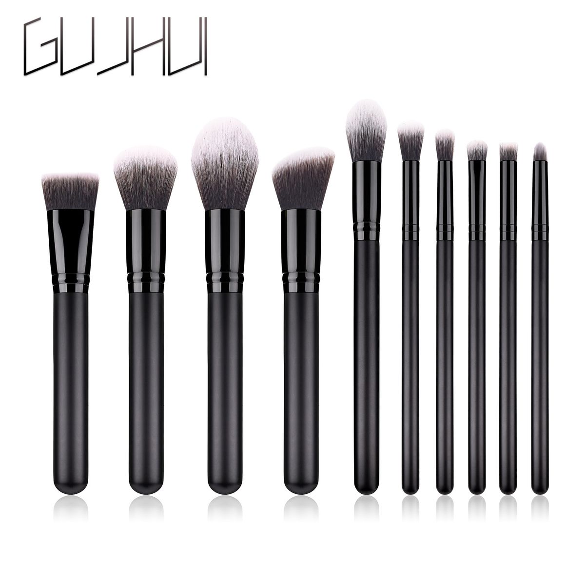 10-Stéck Make-up Pinselset, Schéinheetsinstrumenter, Pinselset, nei Produkter, fënnef grouss a fënnef kleng GUJHUI_voghion.com