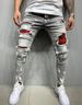 High Quality Men's With Paint Peeling Holes, Fashionable And Trendy New Jeans For Men_voghion.com