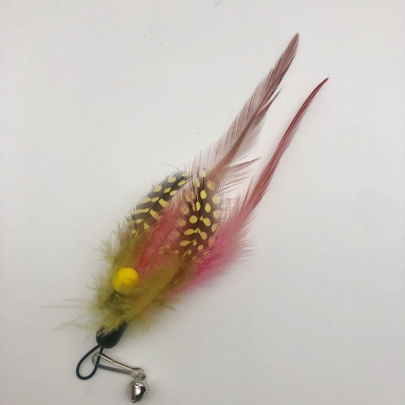 Pet Toy Teaser Wand Feather Flying Insect Replacement Head_voghion.com