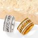 Women's Jewelry Stainless Steel Double Row Wide Band Ring With Cubic Zirconia, Twist Chain Design For Stacking, Elegant And Stylish Accessory_voghion.com