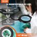 Lente d'ingrandimento e LED 5X con supporto da pavimento a collo d'oca in vetro trasparente_voghion.com