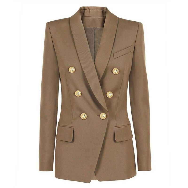 Damenbekleidung, Anzug für Senioren, klassische Anzugjacke mit grünem Obstkragen, hohe Qualität_voghion.com