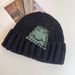 Gorro de lana Dale New Woolen Beanie, versátil, adelgazante, tejido de punto, ideal para otoño e invierno, estilo japonés, con parche y carita sonriente._voghion.com