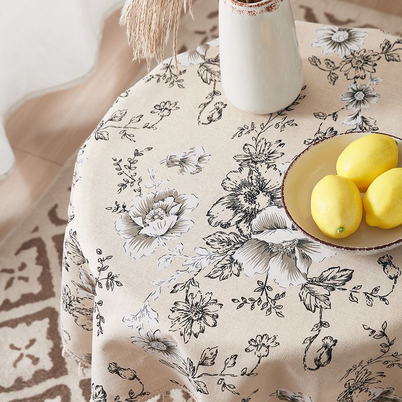 Minimalist Poly-Cotton Tablecloth – Solid Color Rectangle Table Cover For Dining & Coffee Tables | Slip-Resistant & Heatproof_voghion.com
