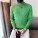 "Unisex Slim-Fit Turtleneck Sweater – Lightweight Knit Cardigan For Autumn & Winter"_voghion.com