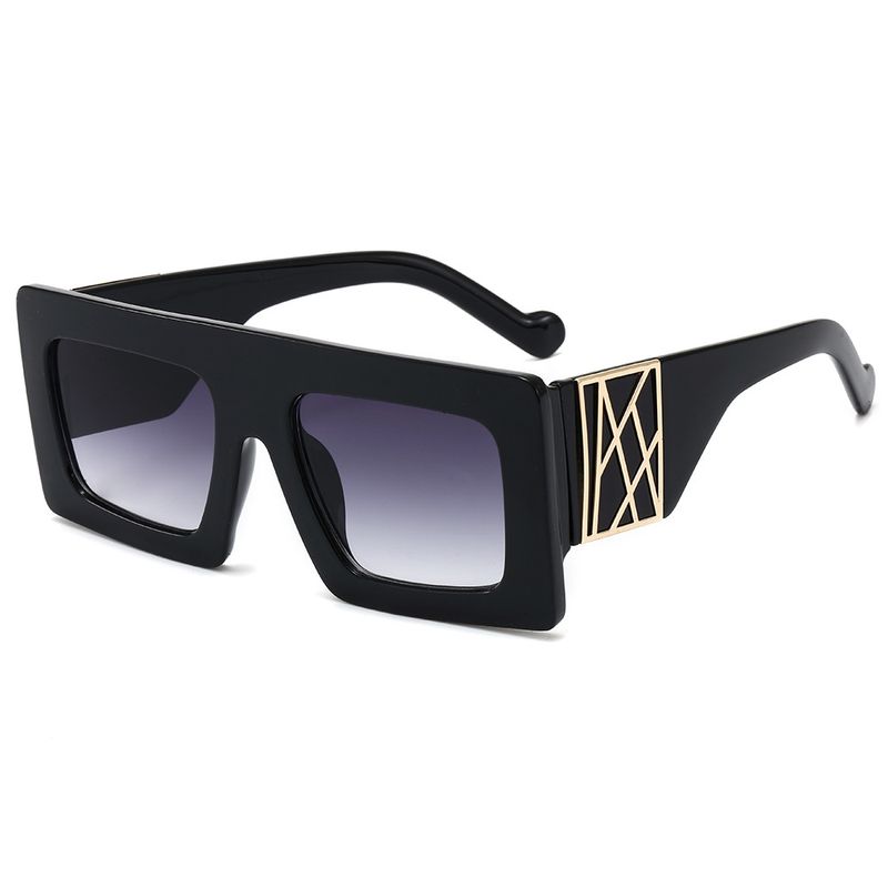 Neu Übergroßen Quadratischen Sonnenbrille Frauen Marke Mode Leopard Schwarze Sonnenbrille Männer Gafas_voghion.com