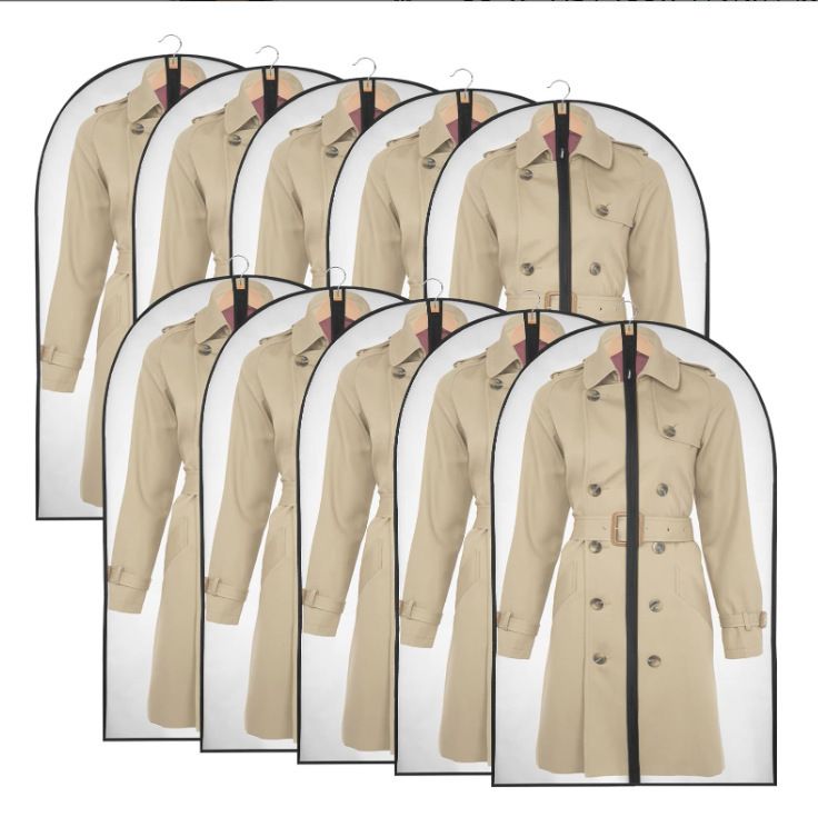 Premium Hanging Garment Bag With Clear Panel – Foldable Non-Woven Suit & Coat Organizer For Travel & Home Storage (Multiple Sizes & Styles)_voghion.com