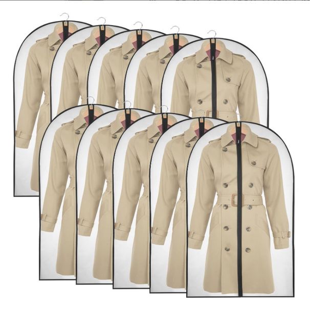 Premium Hanging Garment Bag With Clear Panel – Foldable Non-Woven Suit & Coat Organizer For Travel & Home Storage (Multiple Sizes & Styles)_voghion.com