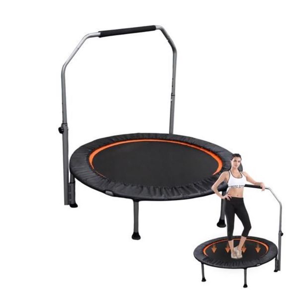 For Foldable 440lbs Adjustable Foam Handle With 48 Trampoline Load Rebounder Exercise Mini Adults Fitness Max 330lbs Trampoline_voghion.com