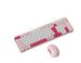 QW06 Office Entertainment Dual-mode Color Keyboard And Mouse Set Wireless Bluetooth Universal Keyboard Girls High-value Set_voghion.com