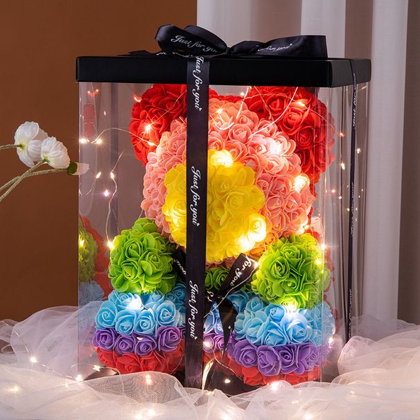 Presentes Festivos de Natal: Unicórnio com Flores Preservadas, Presente para Namorada, Pedido de Namoro, Urso com Rosas Preservadas, Presente Criativo para o Dia dos Namorados Chinês_voghion.com