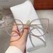 Trendy INS Hollow Cat Eye Spring Leg Anti-Blue Light Glasses, Customizable Prescription Or Non-Prescription Fashion_voghion.com